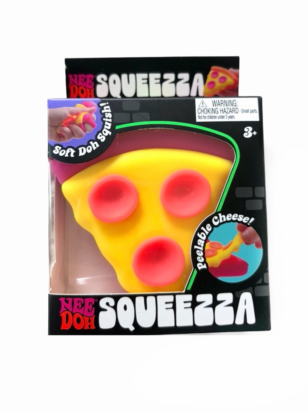 NeeDoh Squeezza Viral orange crust Pizza Squishy Toy Authentic Fidget Nee Doh